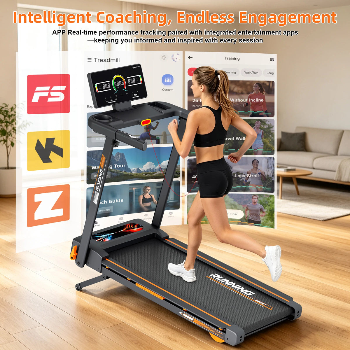 Premium Treadmill With 15 Level Auto Incline And Quiet Motor