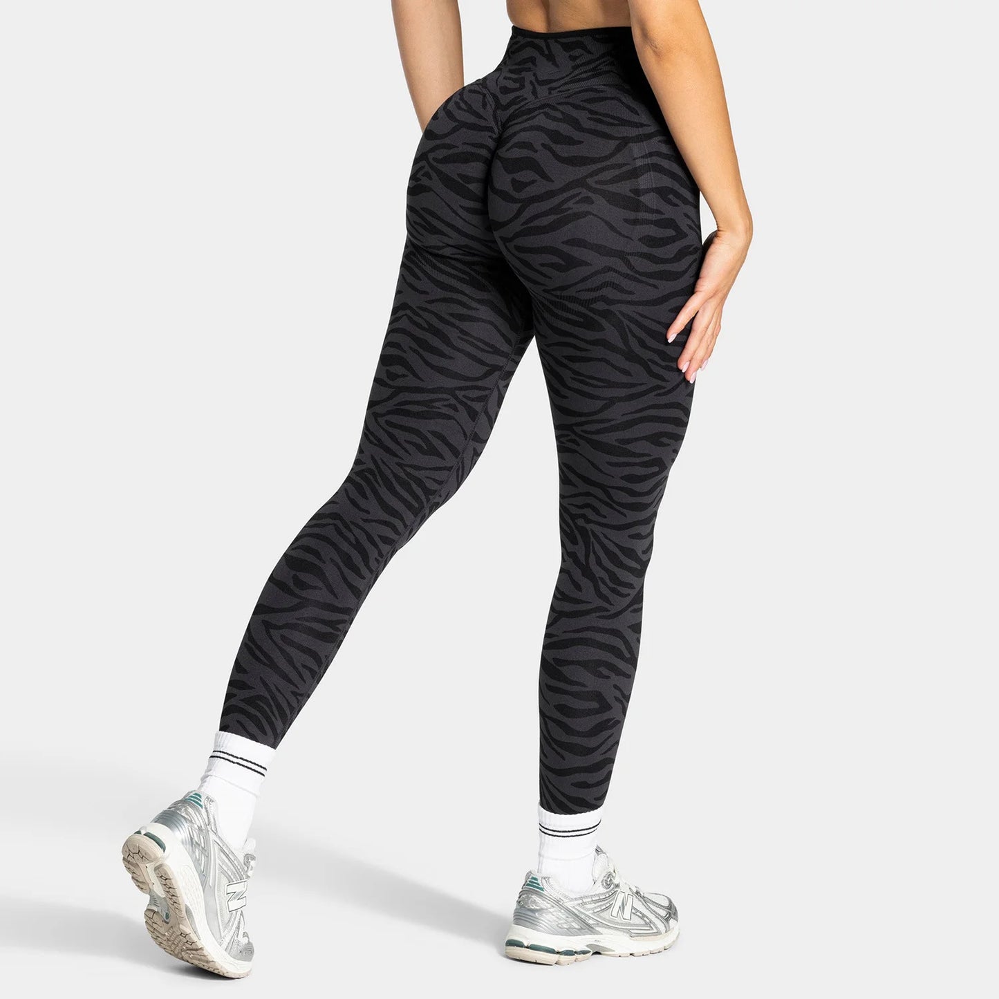 Everwanted Leopard Print Yoga Set Racerback Sports Bra High Waisted Leggings