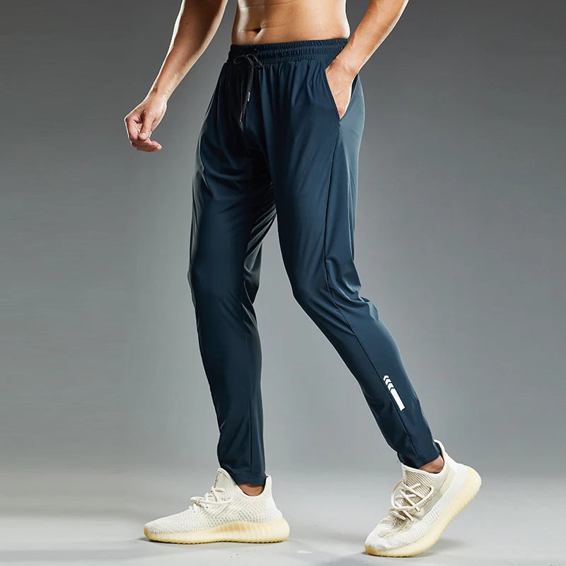 Men Quick Dry Jogging Sweatpants Elastic Fitness Pants