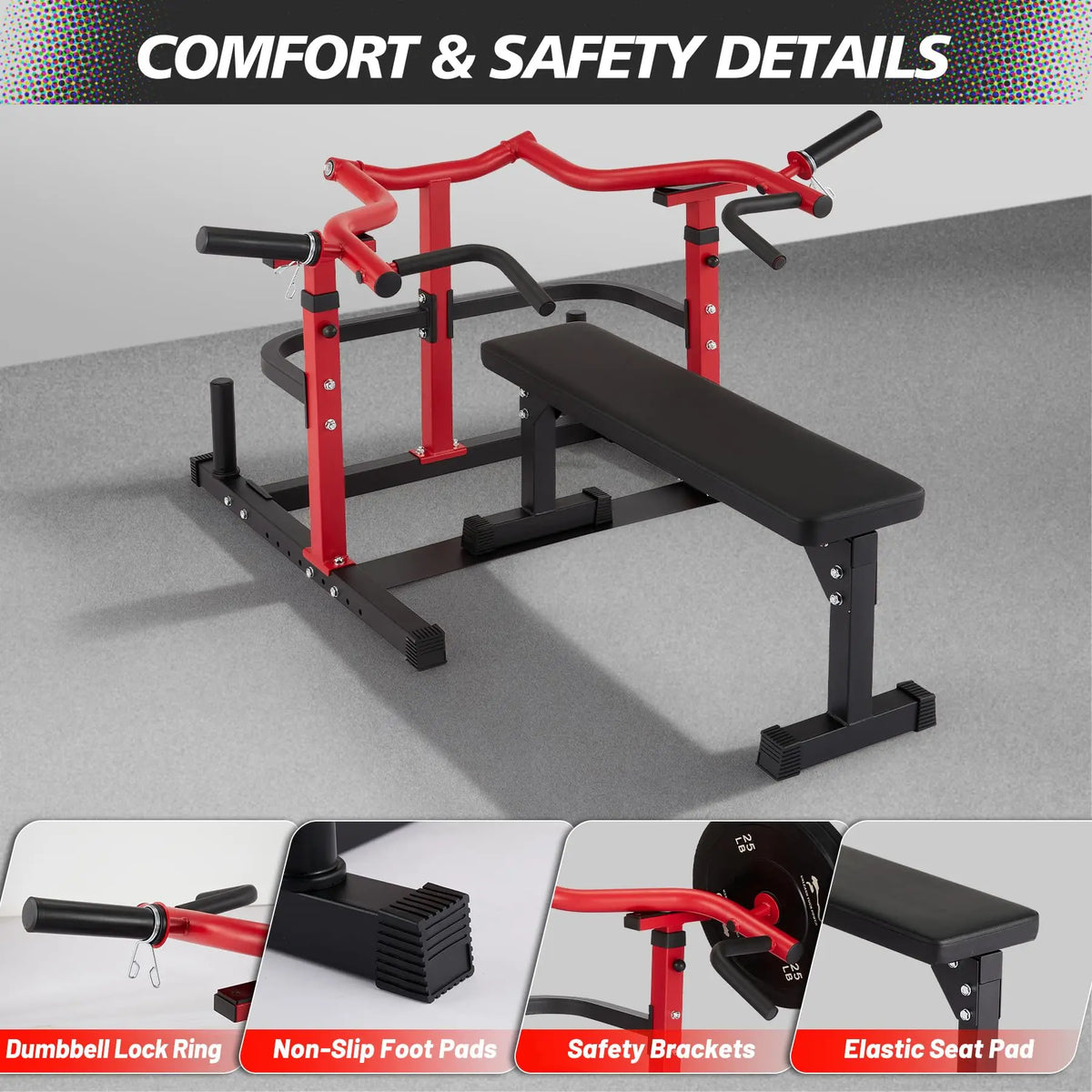 Chest Press Machine With Independent Arms For Home Gym Training
