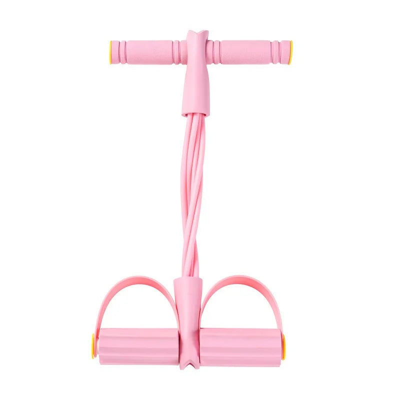 Natural Rubber Pedal Resistance Bands With Handles For Body Workout