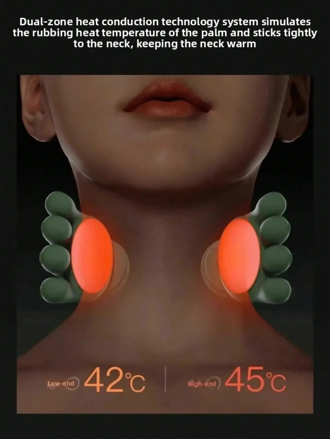 Wireless 4D Shiatsu Neck And Shoulder Massager With Heat Therapy