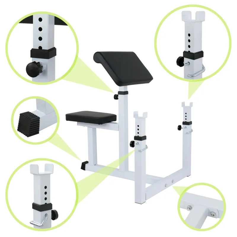 Commercial Seated Preacher Curl Bench For Dumbbell Biceps Training