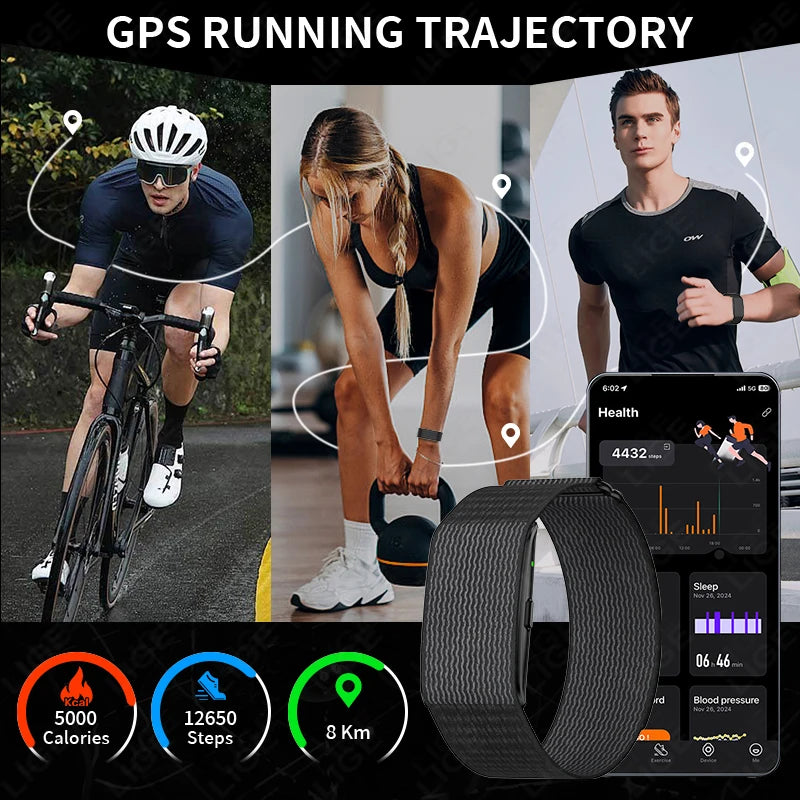 LIGE GPS Sports Smart Bracelet With Blood Pressure Health Tracker