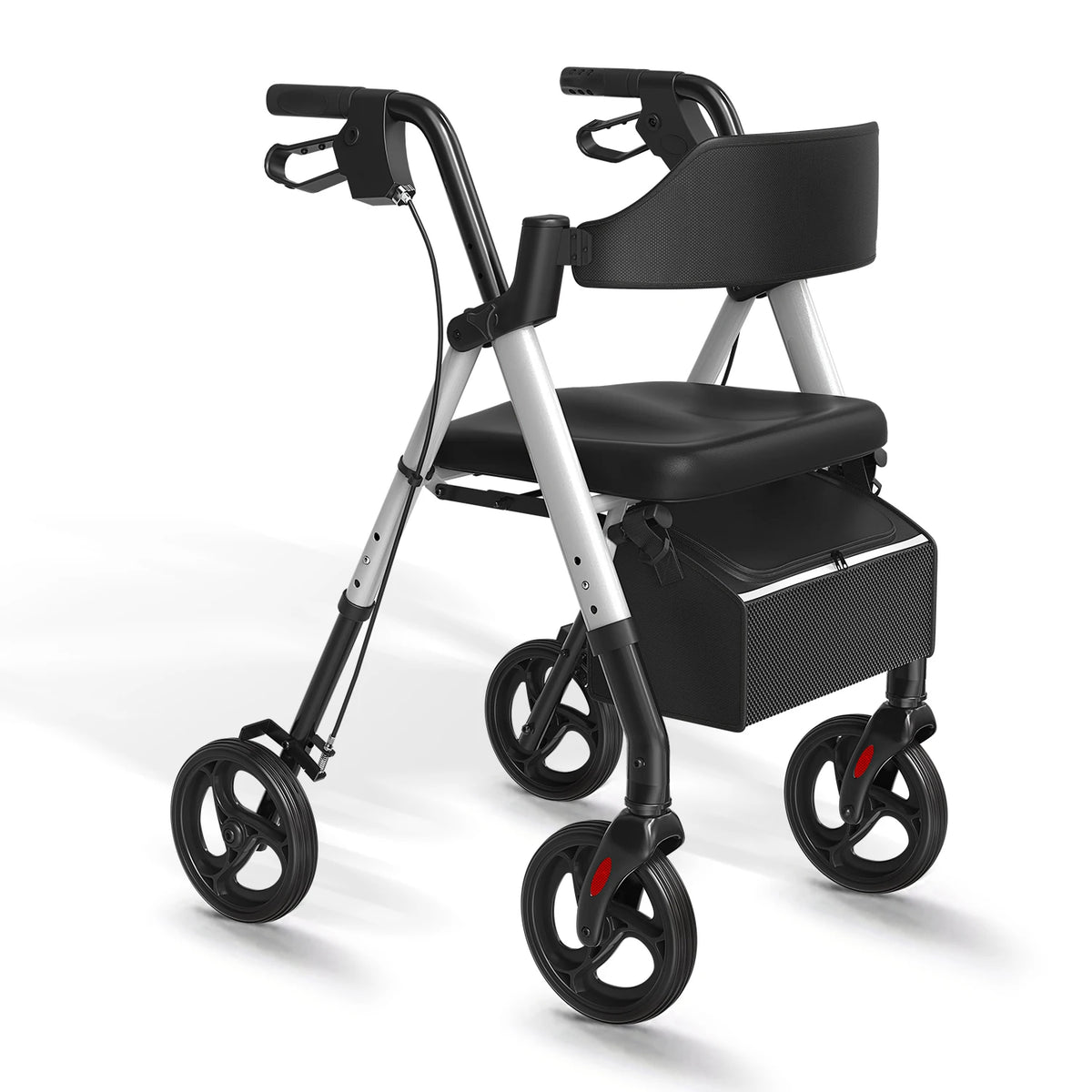 Maidesite Senior Rollator Walker With Seat And Steel Frame