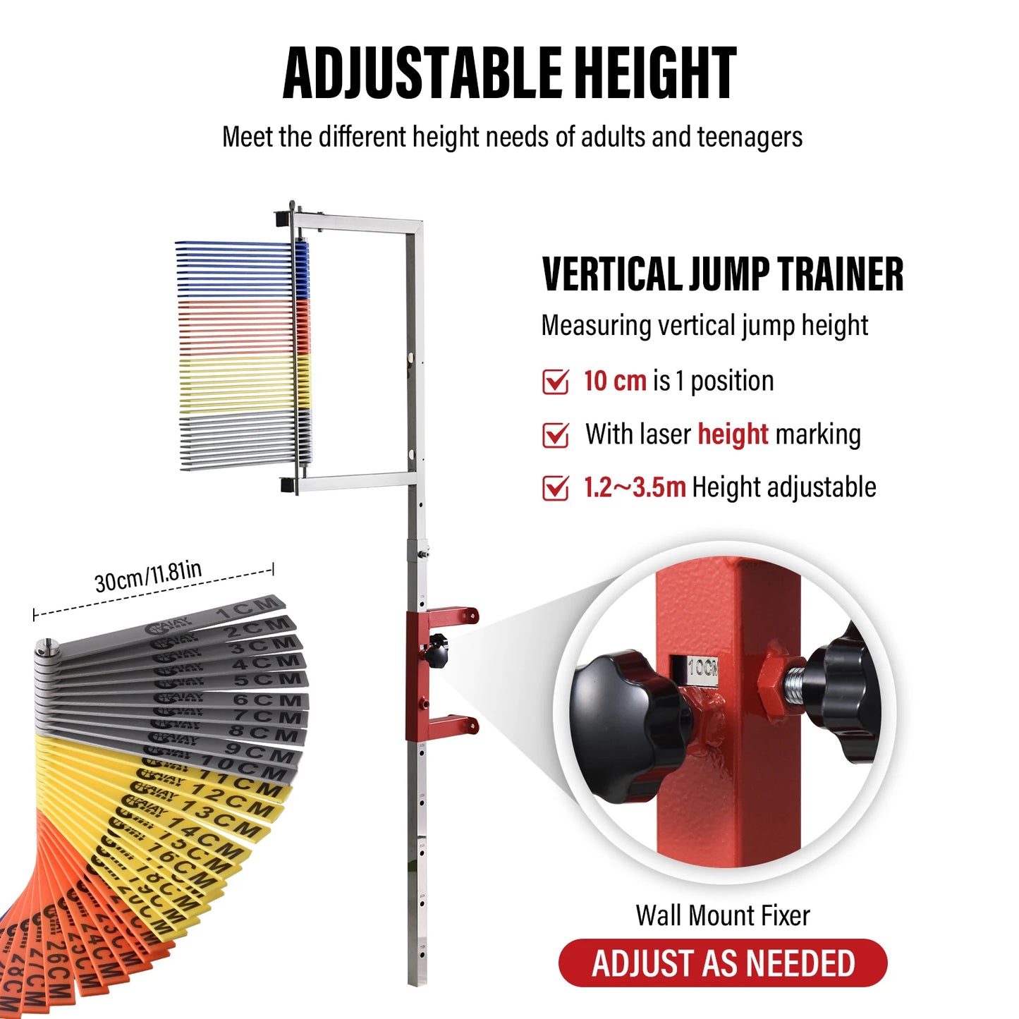 Vertical Jump Trainer Wall Mounted Training Aid For Sports Performance