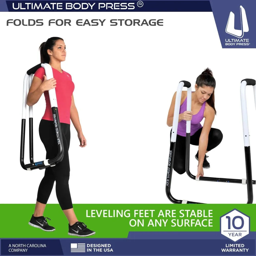 YTYIN Dip Bar Fitness Station Adjustable Folding Stand