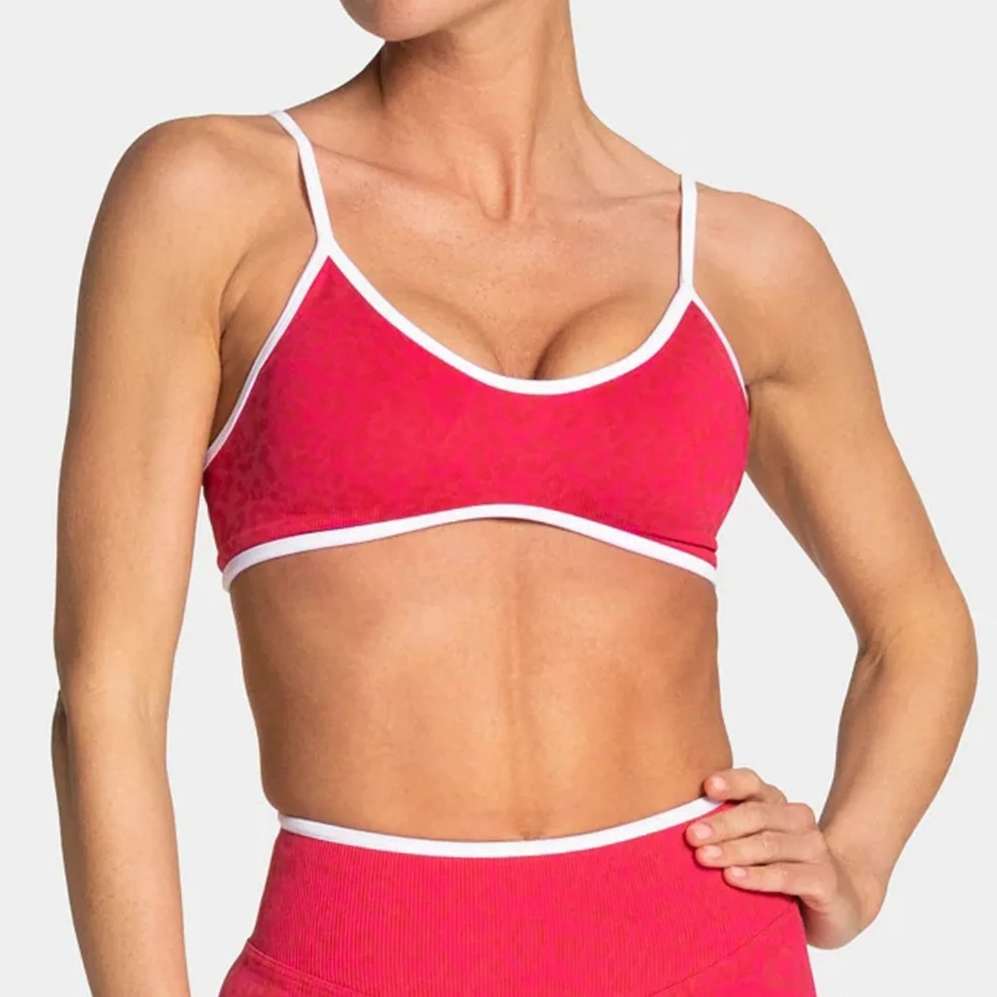 Everwanted Leopard Print Yoga Set Racerback Sports Bra High Waisted Leggings