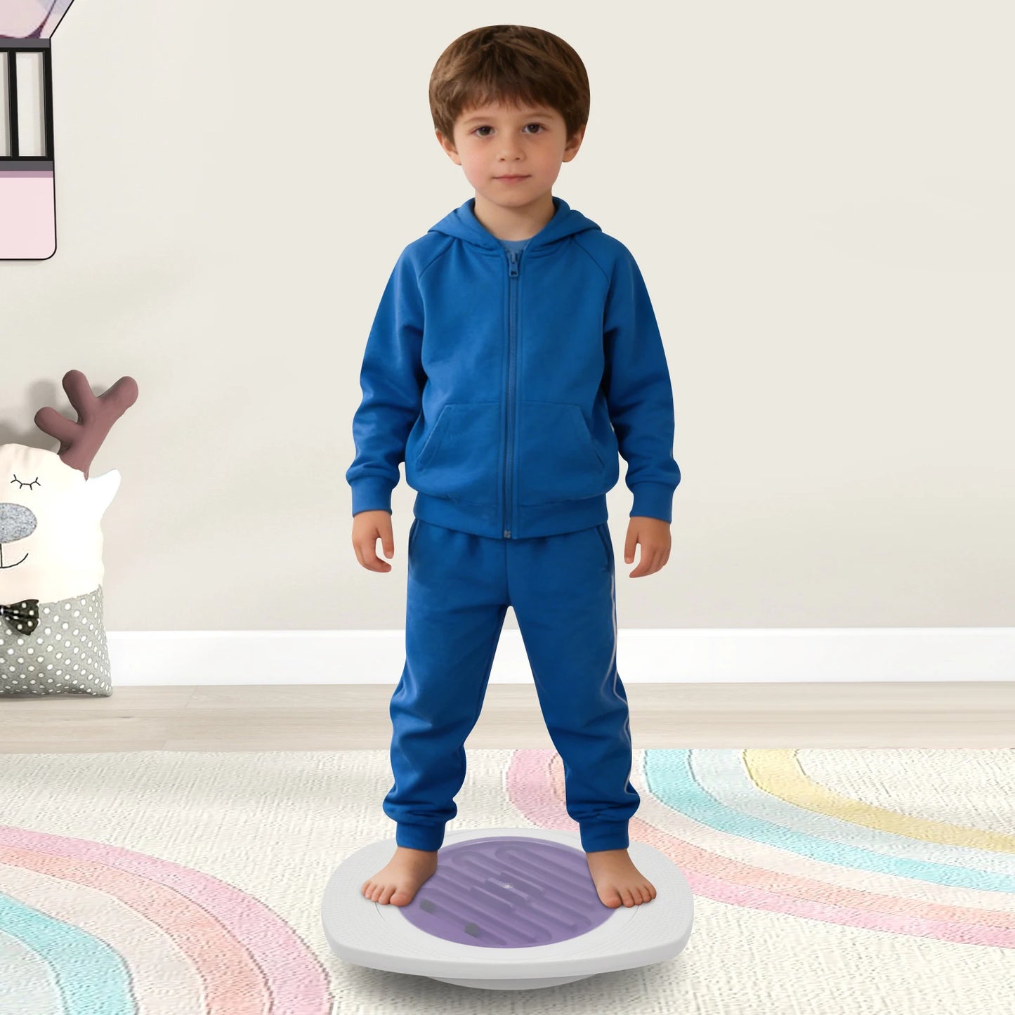 Kids Balance Board With Three Disks For Indoor Coordination