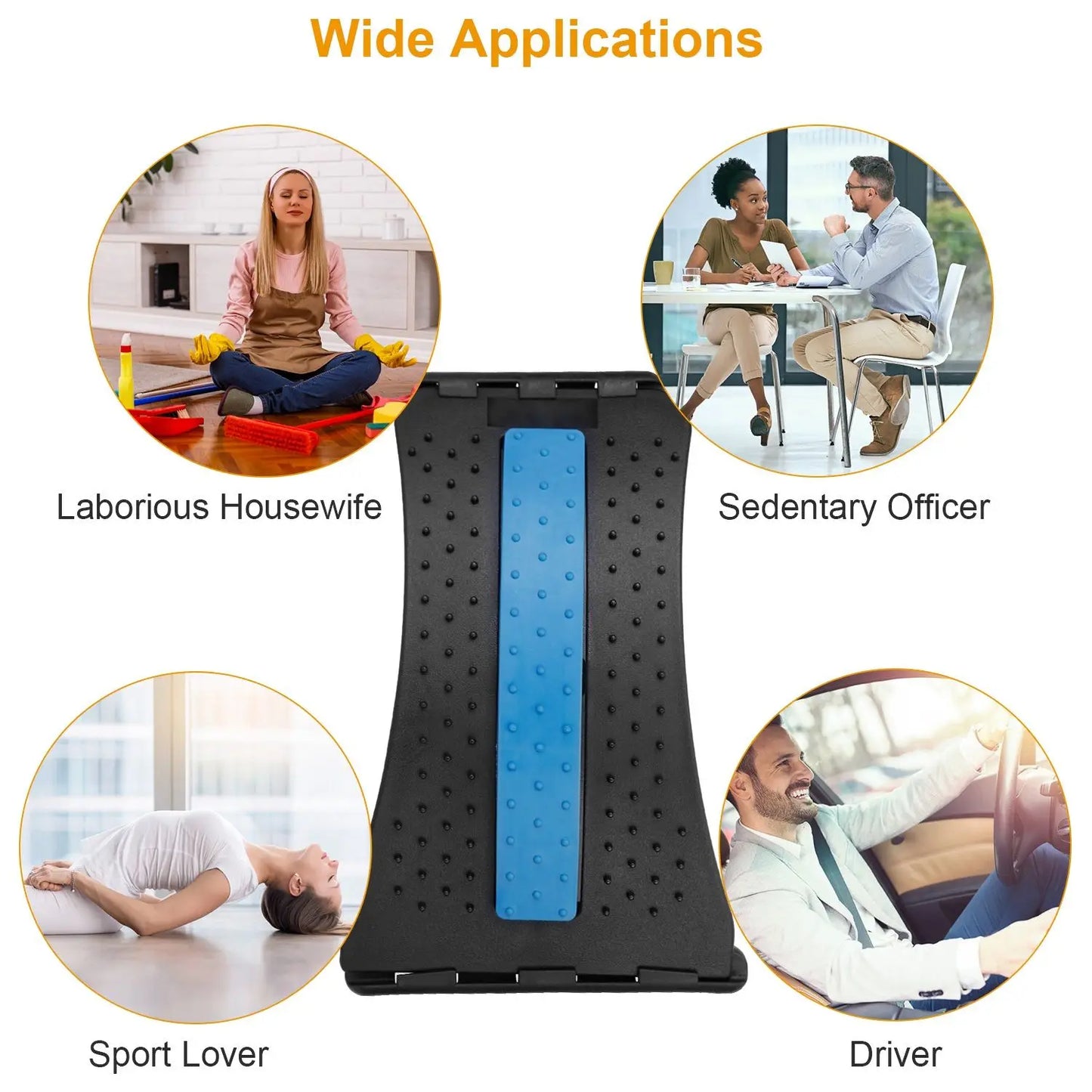 Back Stretcher With 96 Massage Protrusions For Posture Relief