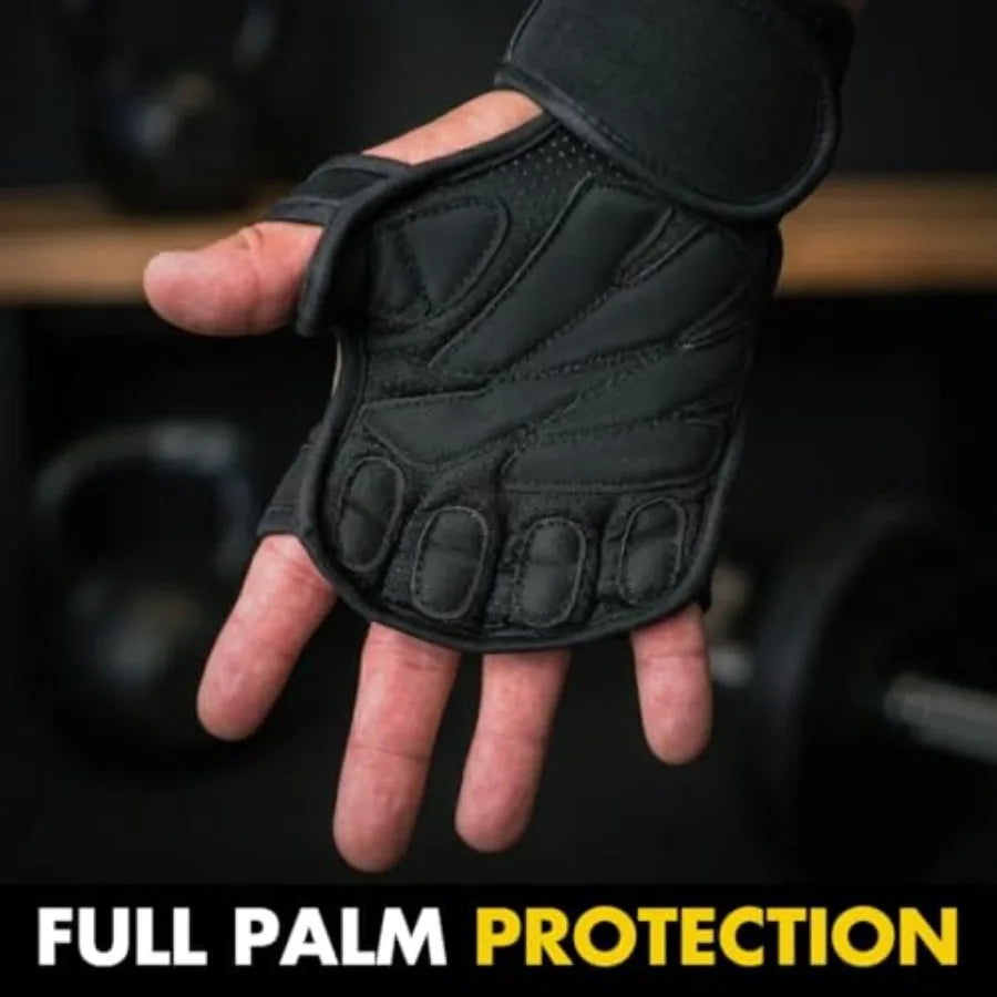Ventilated Weight Lifting Gloves With Built In Wrist Wraps