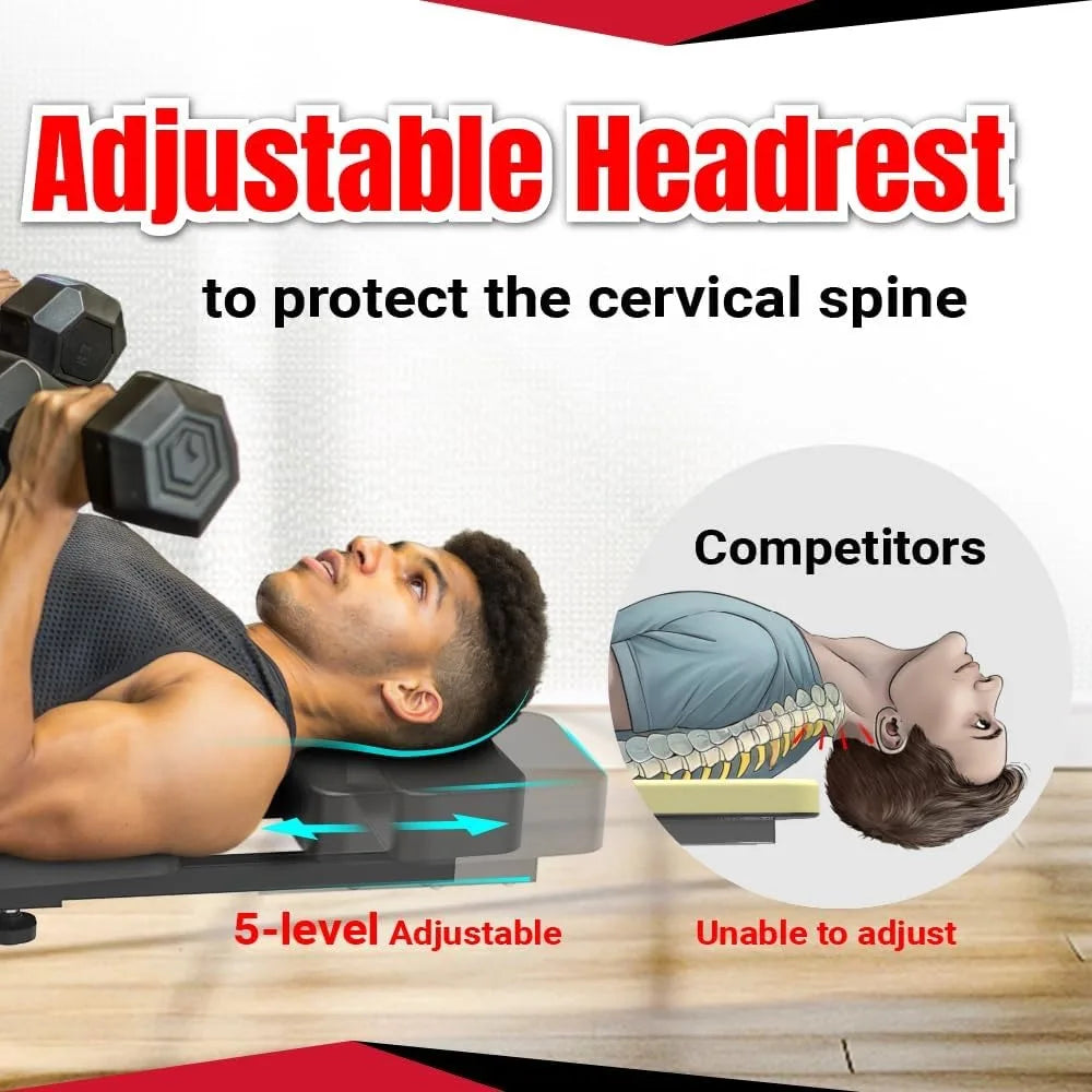 Fitness Reality Adjustable Weight Bench With Incline Decline Press Foldable