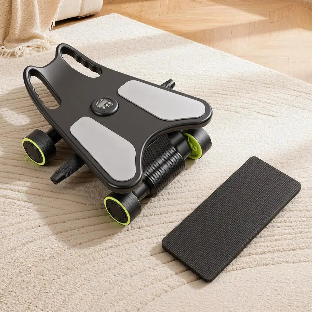 Abdominal Roller With Elbow Support Four-Wheel Training Equipment