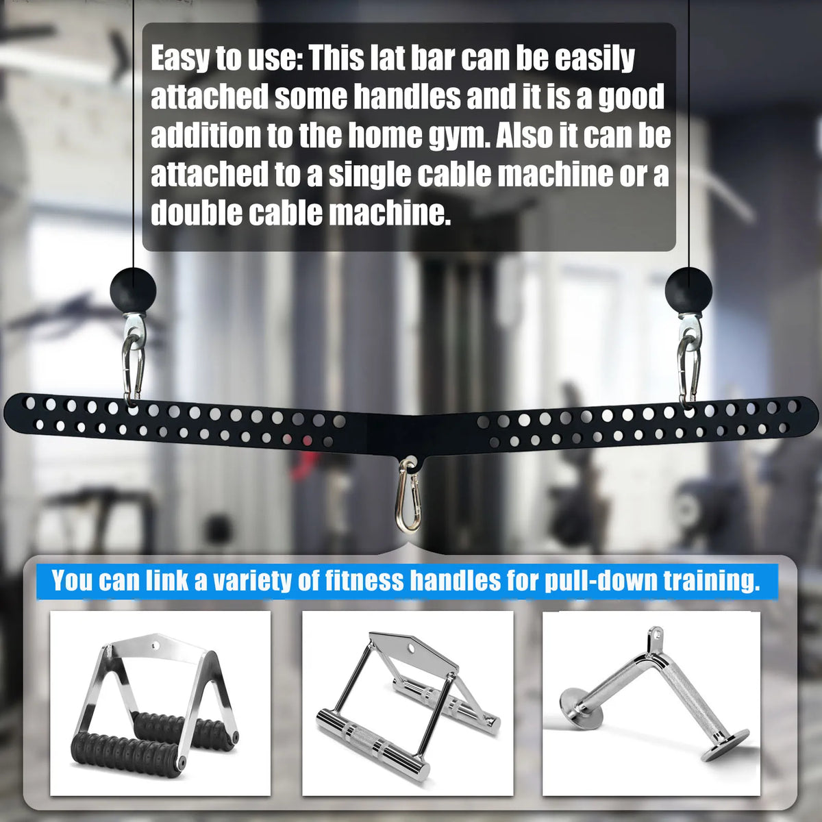 MARSAFIT Multi Grip Lat Pulldown Bar For Home Gym Training