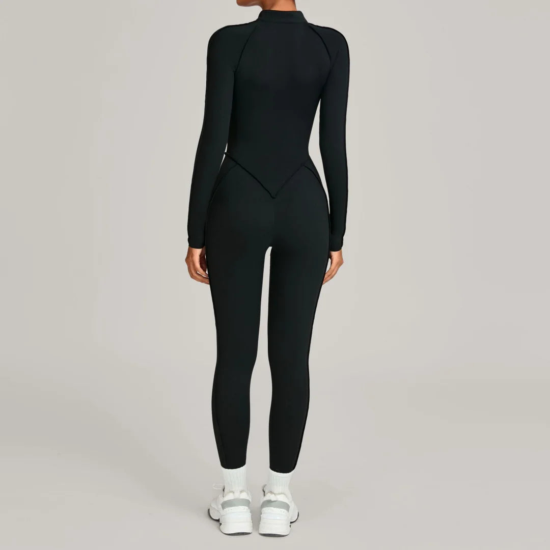 NANLUAN Women's Yoga Jumpsuit Half Zip Bodysuit for Workout