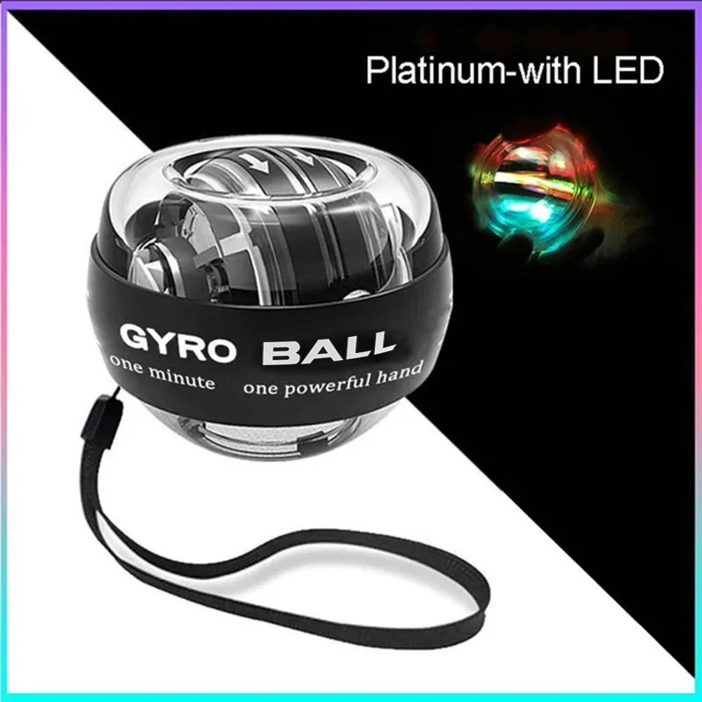 LED Wrist Power Trainer Ball Gyro Self-Starting Strengthener