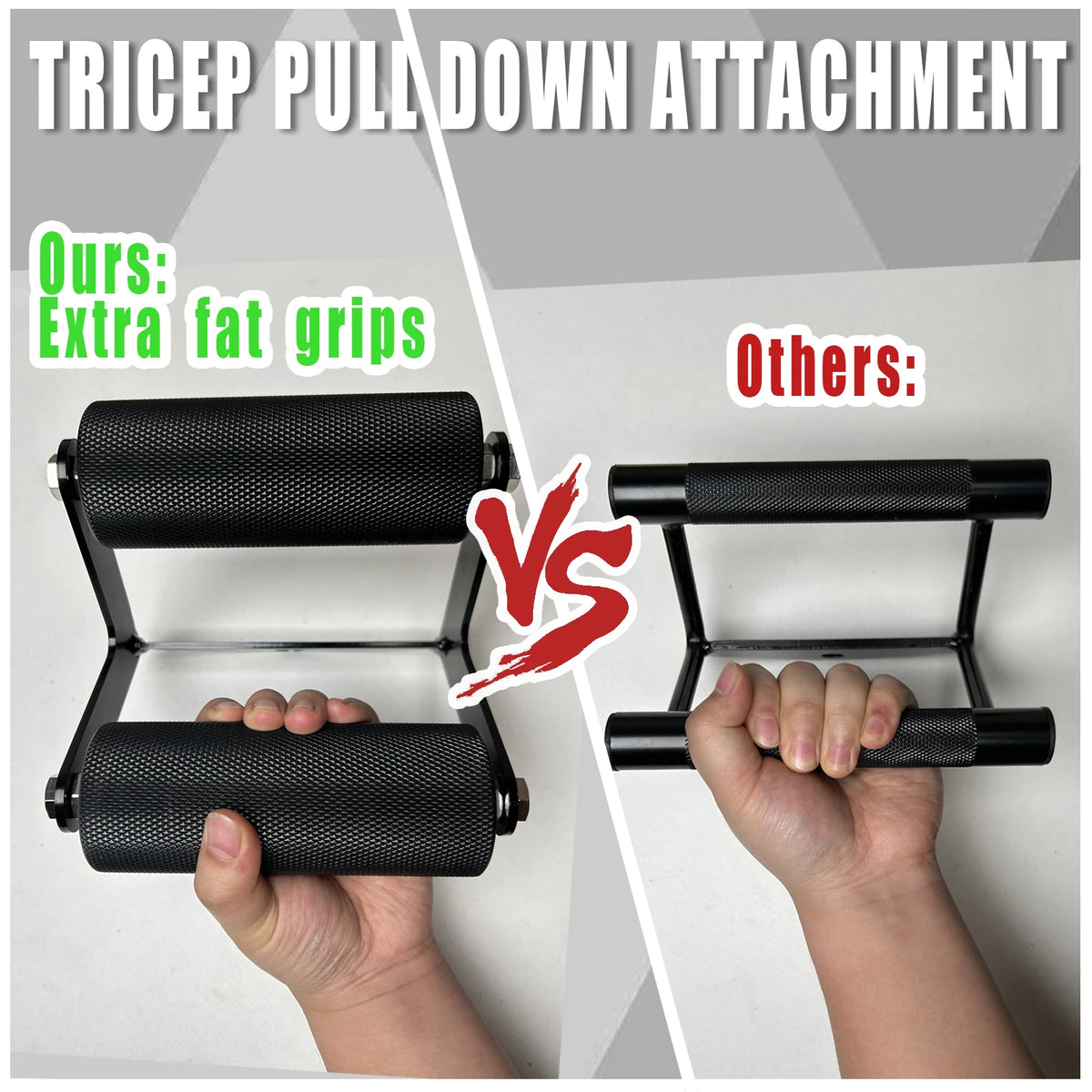 MARSAFIT Lat Pulldown Double D Handle Cable Attachments Gym Handles