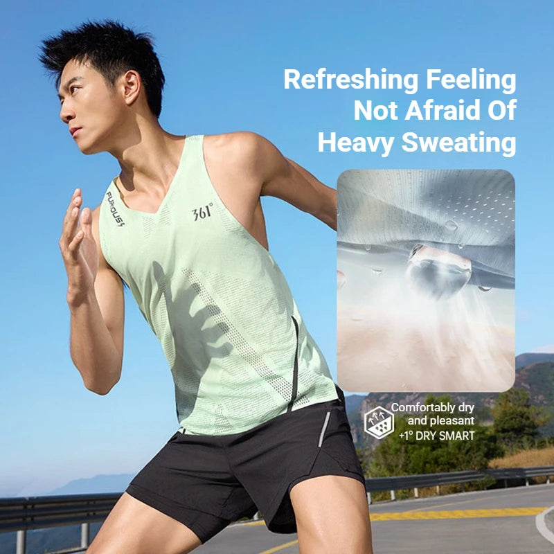 361 Furious Mens Sports Vest Slim Fit Fast Dry Breathable