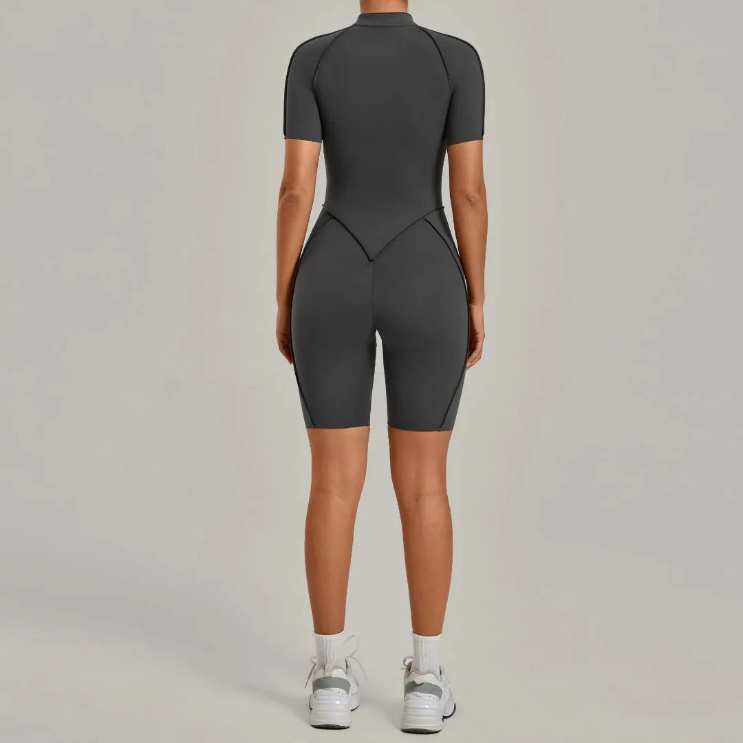 NANLUAN Women's Yoga Jumpsuit Half Zip Bodysuit for Workout
