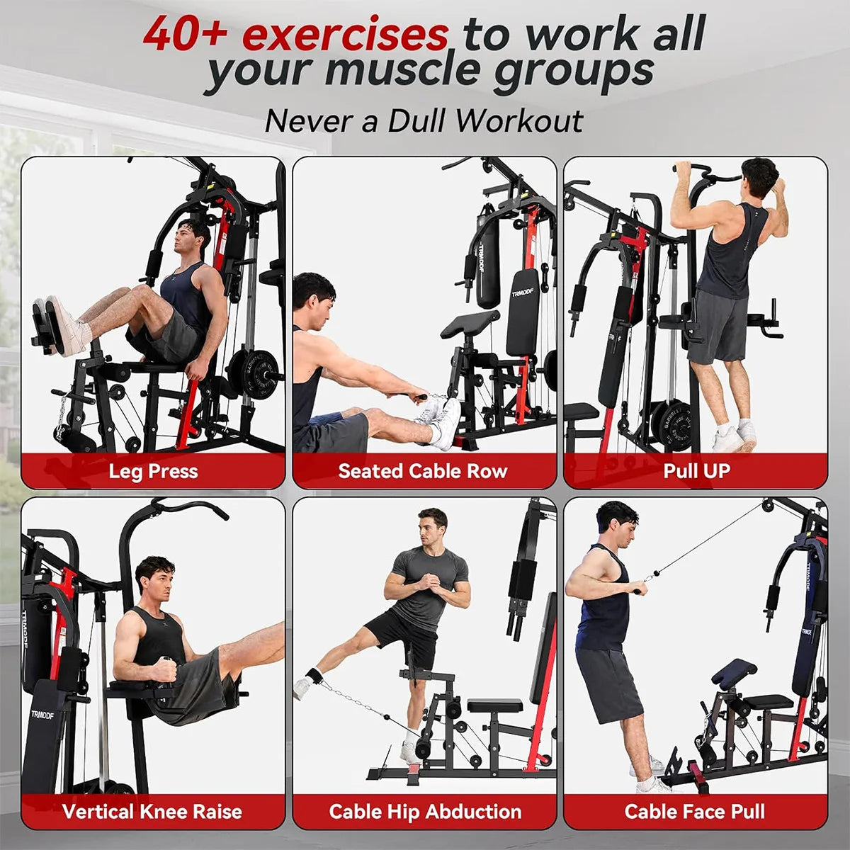 Pooboo Full Body Home Gym Strength Training Workout System