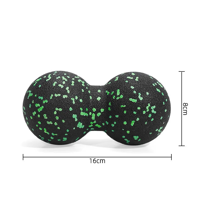 Peanut Massage Ball, High Density Fascia Ball. Great for Yoga, Fitness & Lacrosse, Ease Muscle Soreness and Body Aches
