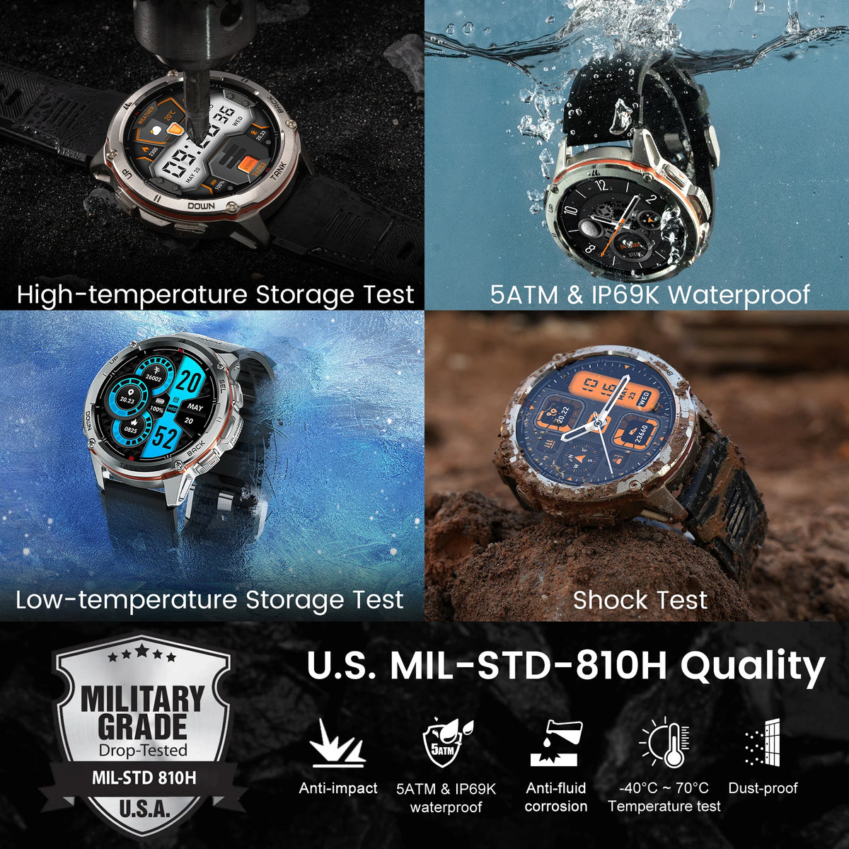 KOSPET TANK T3 Ultra GPS Rugged Fitness Smartwatch For Men
