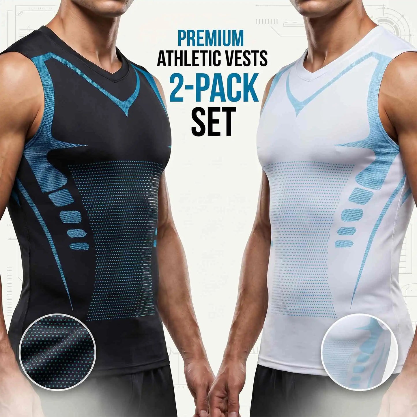 Men's 2-Pack Quick Dry Sleeveless Tank Top Set For Gym