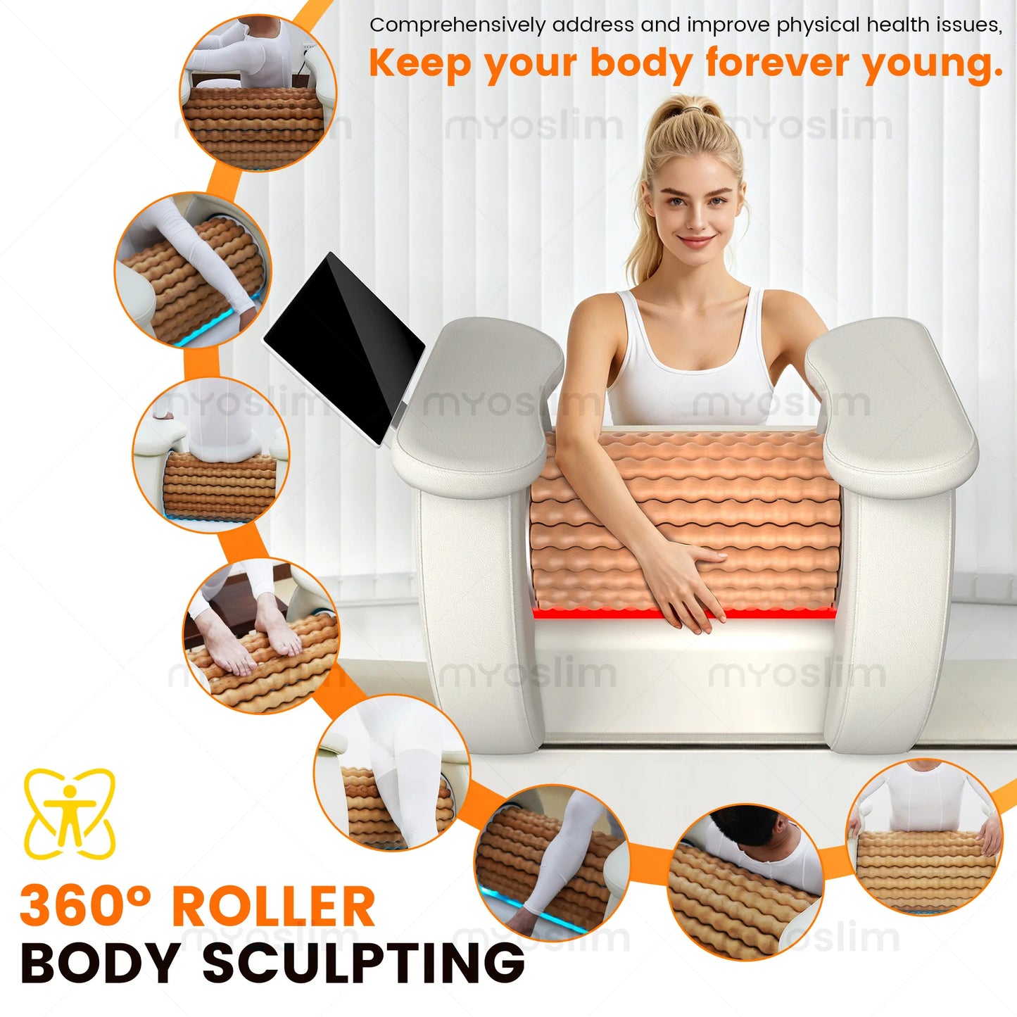 MYOslim 360 Automatic Roller Body Sculpt Massager Infrared Lymphatic Drainage