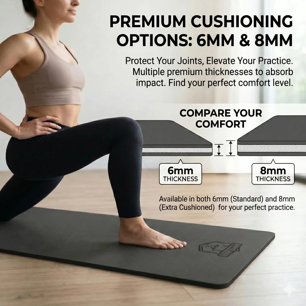 HAPBEAR Large Yoga Mat Non Slip TPE For Gym Workouts