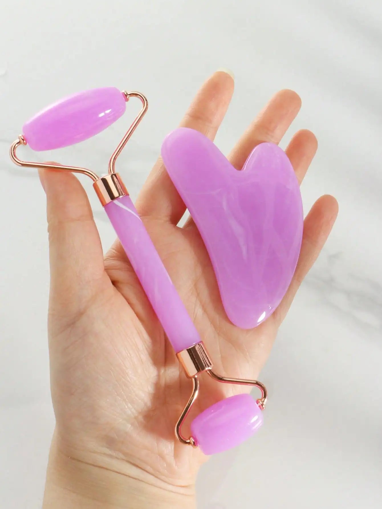 Facial Massage Tool Set Includes Roller Stick Ice Gel Pack