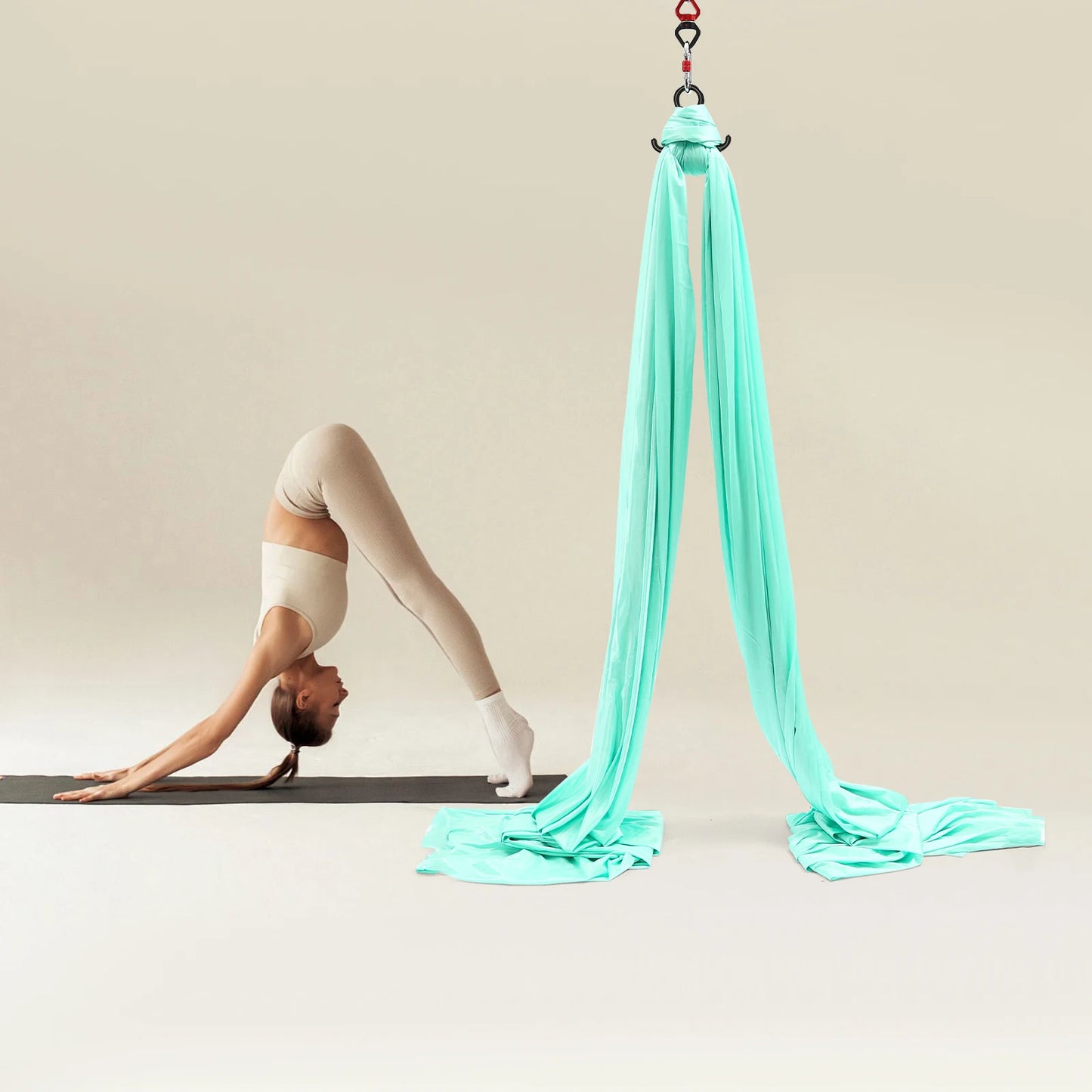 Aerial Yoga Hammock And Silk Ribbon For Dance Pilates Training
