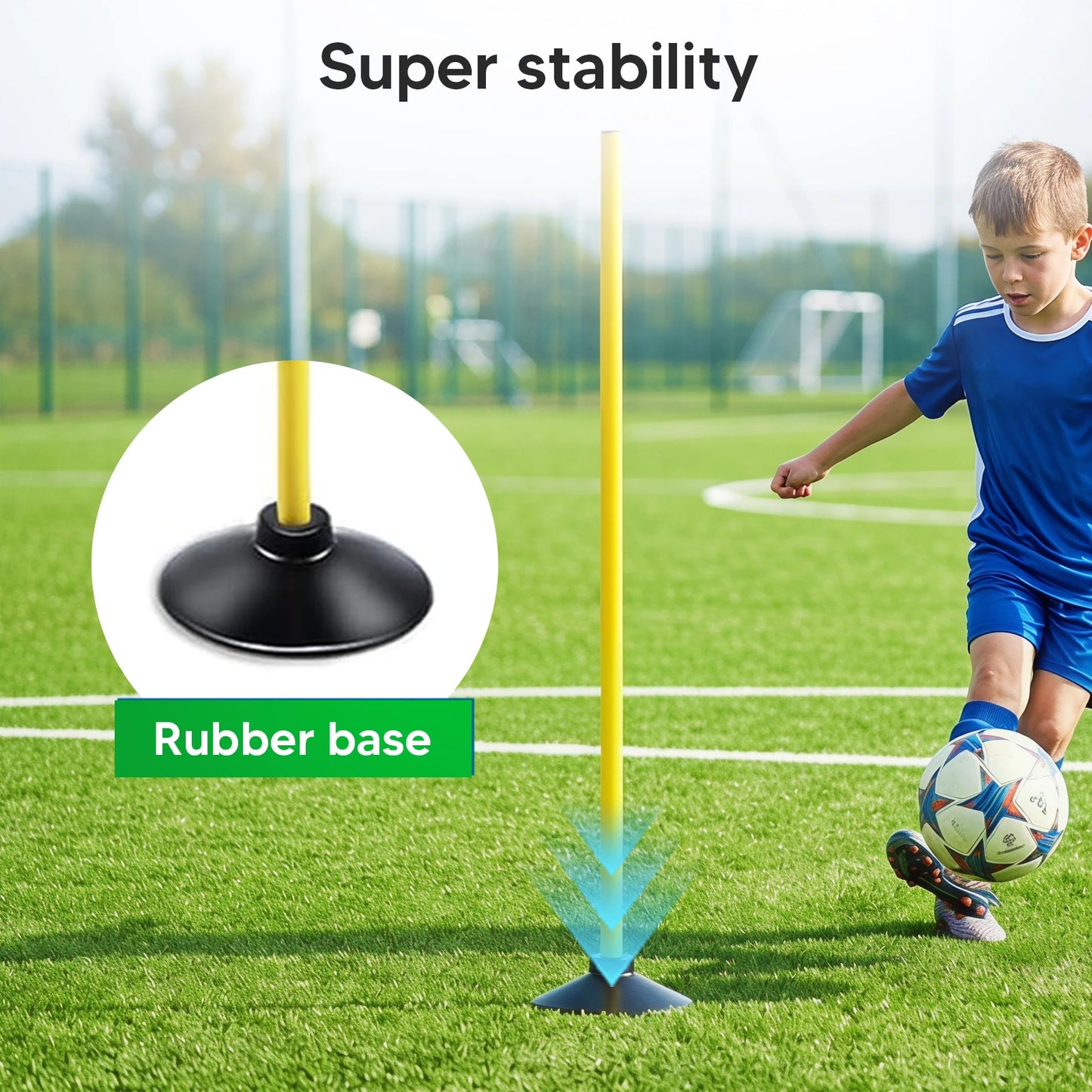 2 Pack Adjustable Speed Training Hurdles And Basketball Slalom Poles