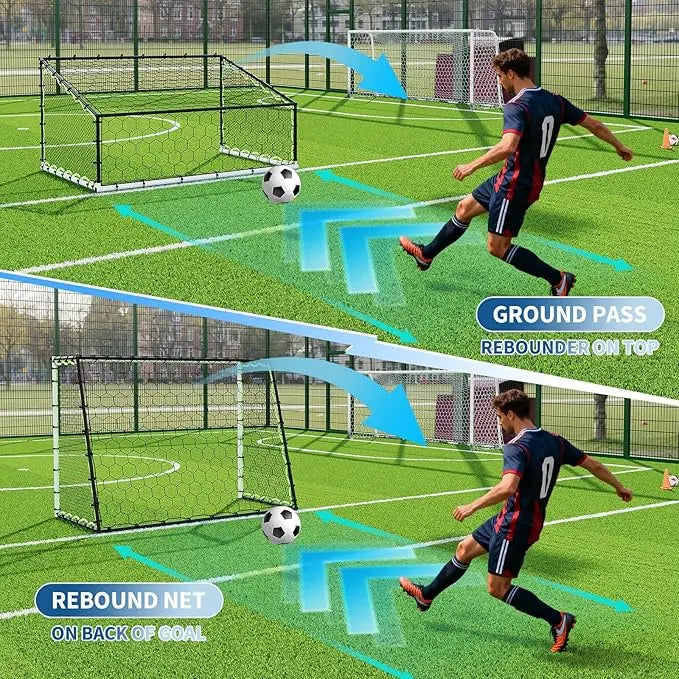 Soccer Goal Rebounder Trainer With Ground Stakes For Practice