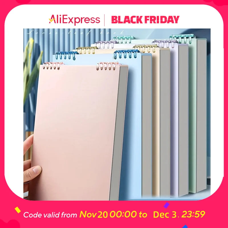 Refillable Spiral Notebook With Tearable Pages For Notes And Planning