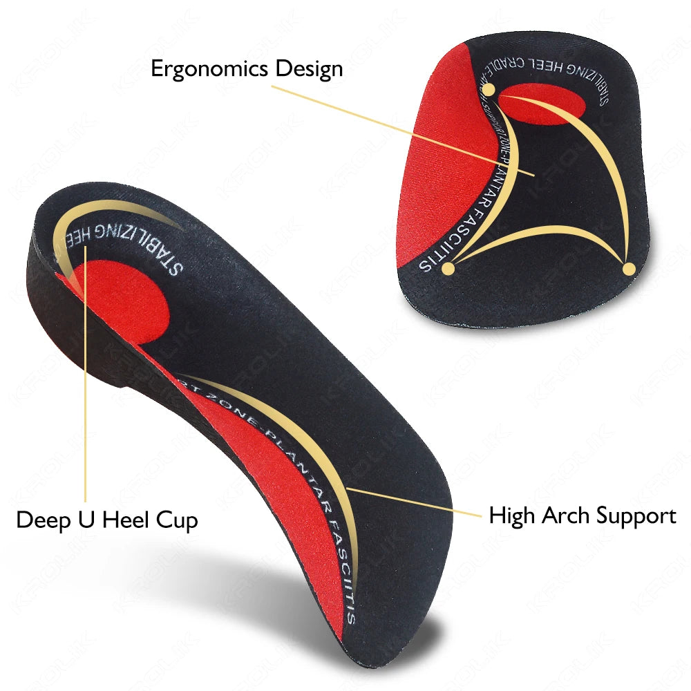 Severe Flat Foot Arch Support Insoles For Men Women Orthotic