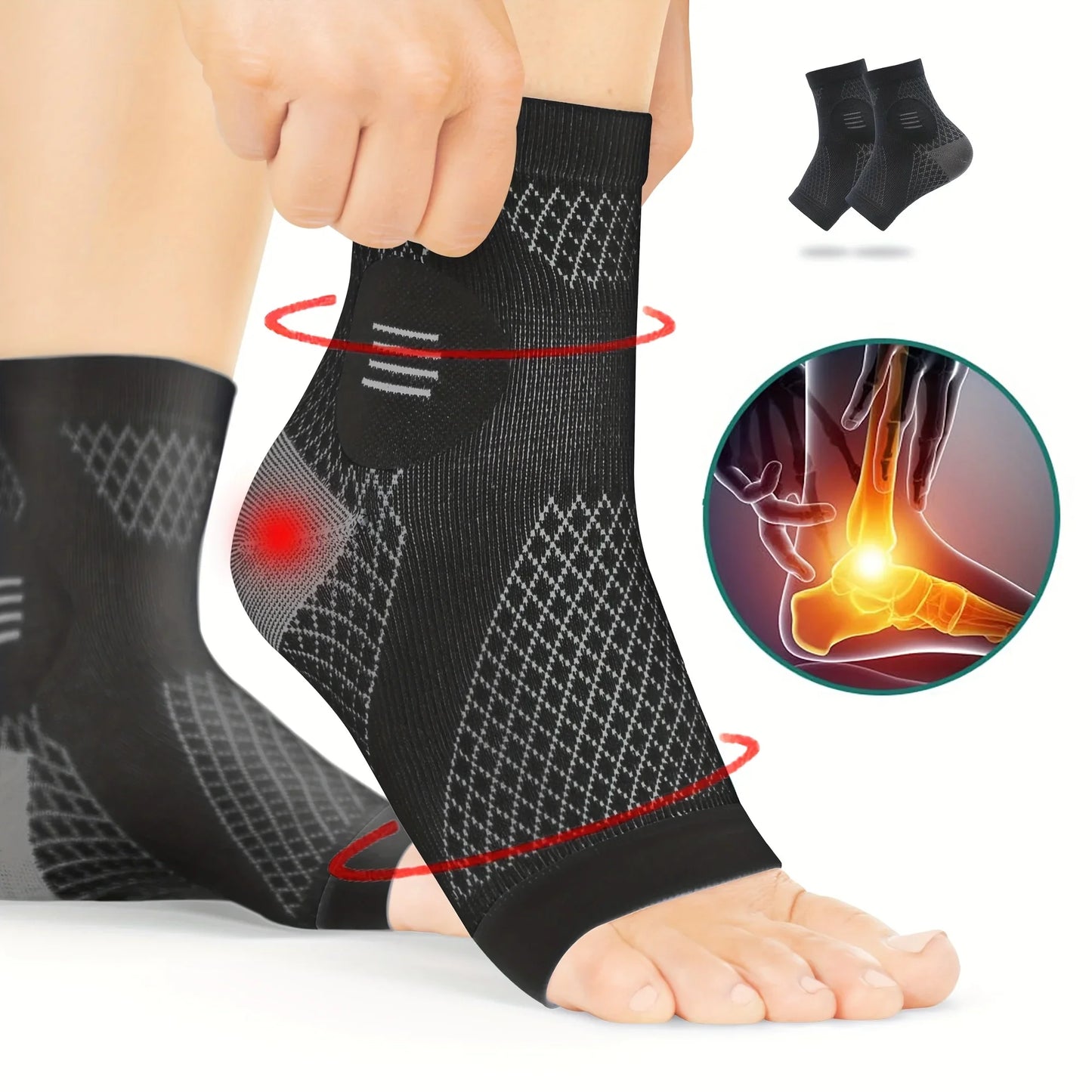 Compression Socks With Arch Support Open Toe For Neuropathy