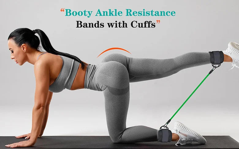 Elastic Ankle Resistance Bands Set For Leg And Glute Training