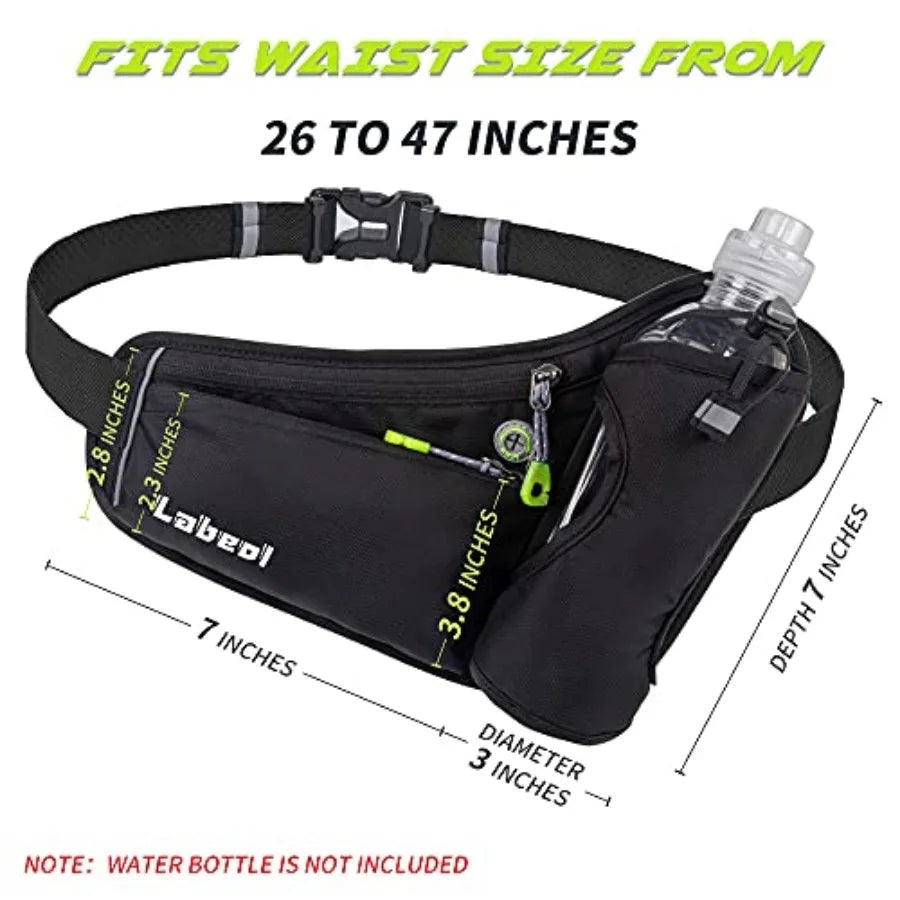 Waterproof Waist Pack Hydration Belt With Water Bottle Holder