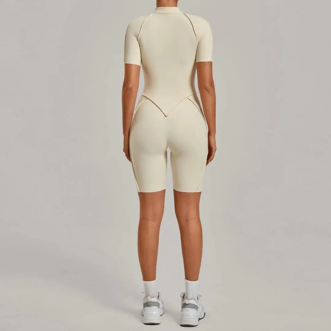 NANLUAN Women's Yoga Jumpsuit Half Zip Bodysuit for Workout