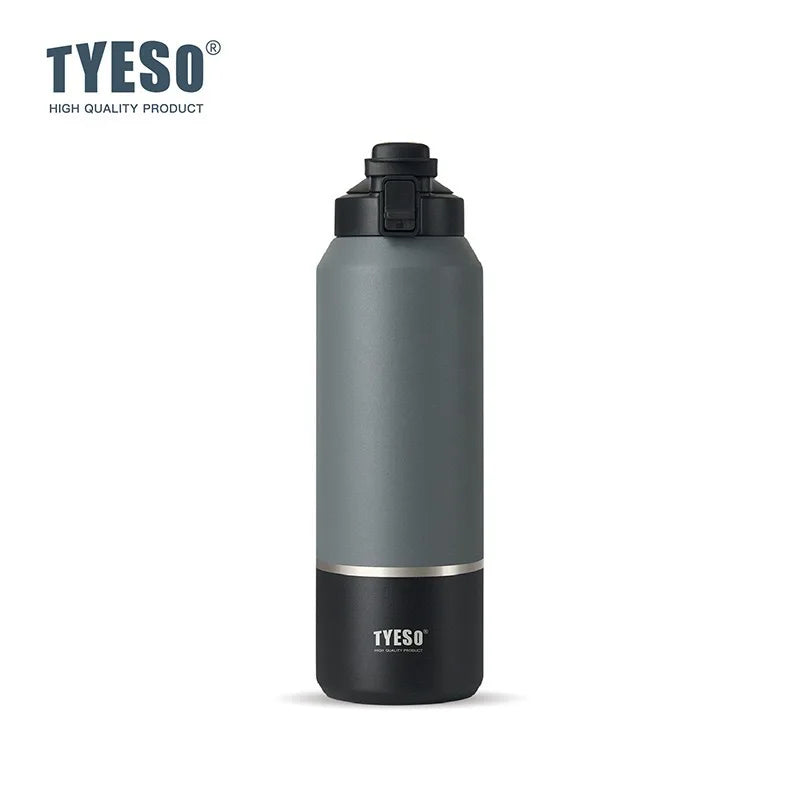 TYESO Insulated Water Bottle With Handle And Leakproof Lid