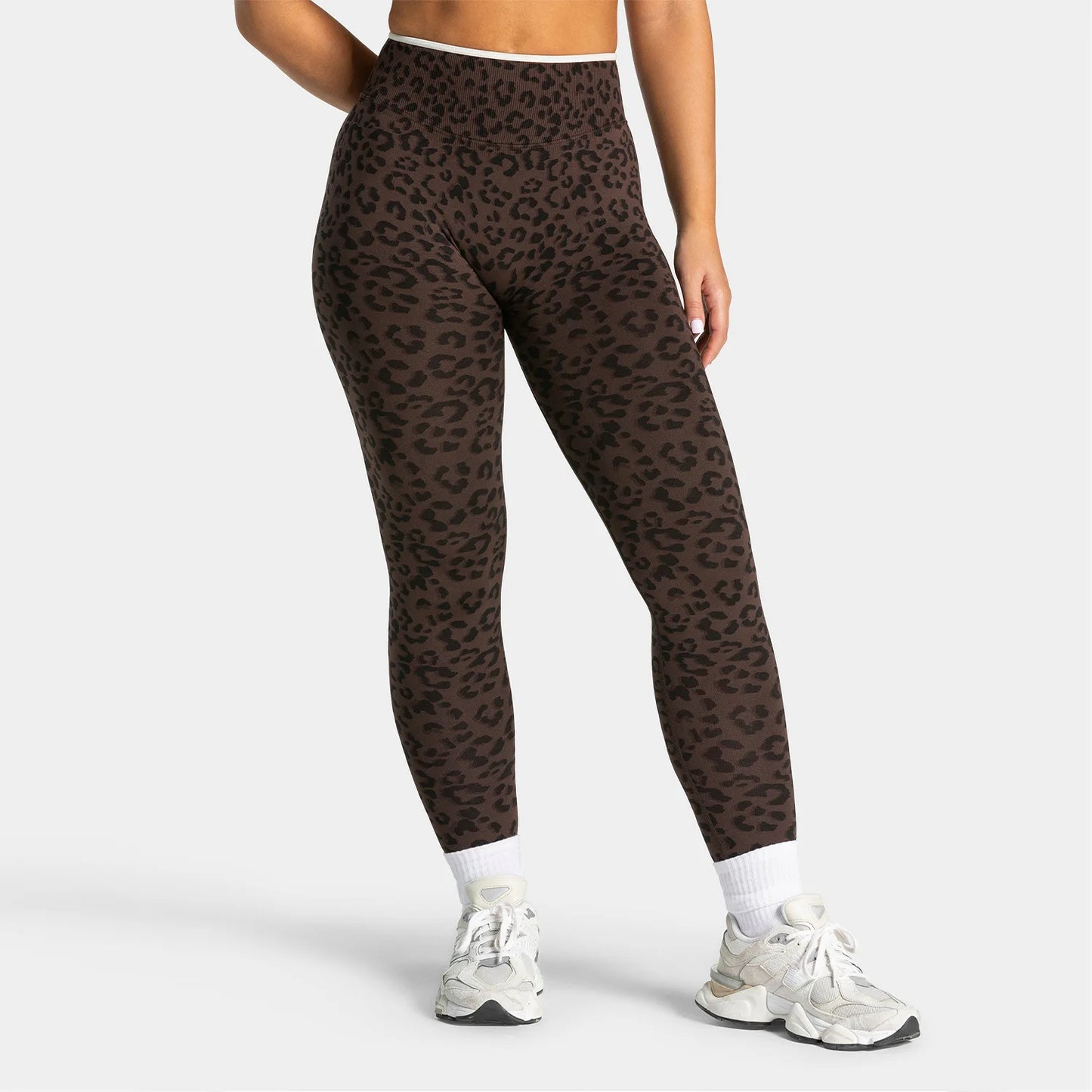 Everwanted Leopard Print Yoga Set Racerback Sports Bra High Waisted Leggings