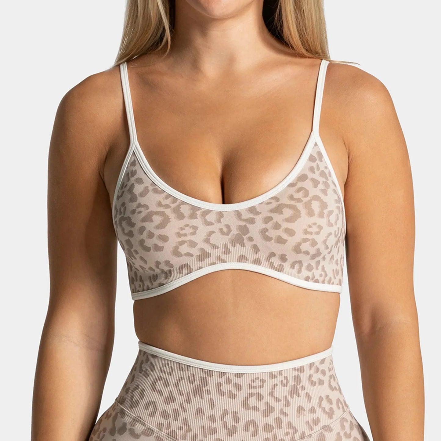 Everwanted Leopard Print Yoga Set Racerback Sports Bra High Waisted Leggings