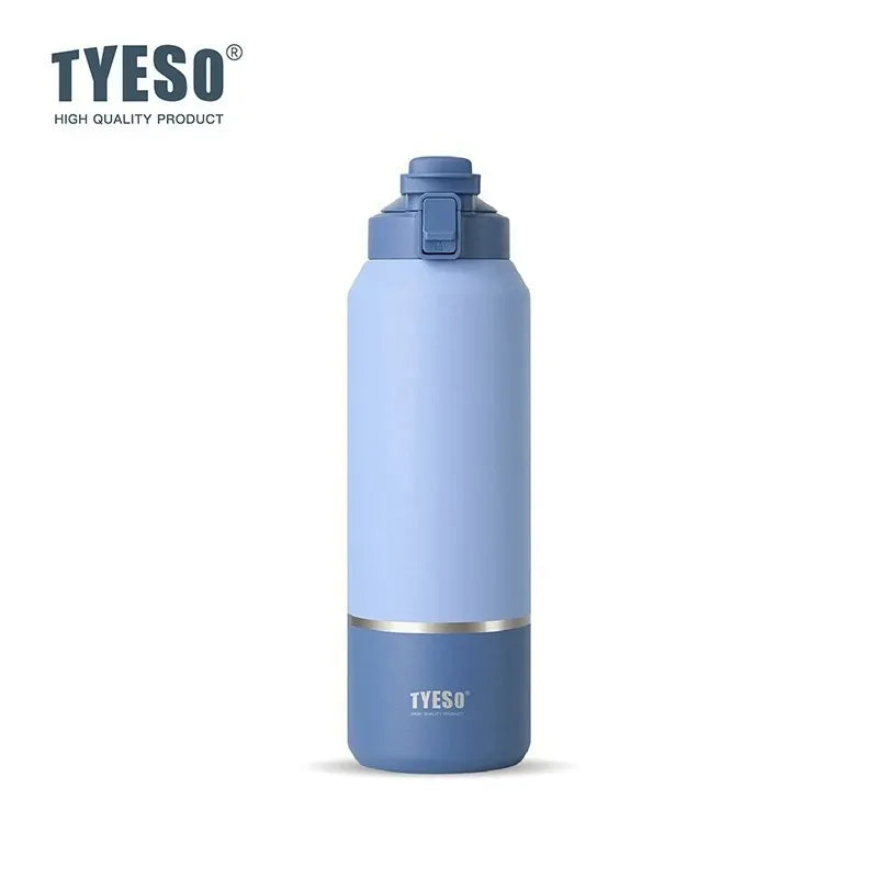 TYESO Insulated Water Bottle With Handle And Leakproof Lid
