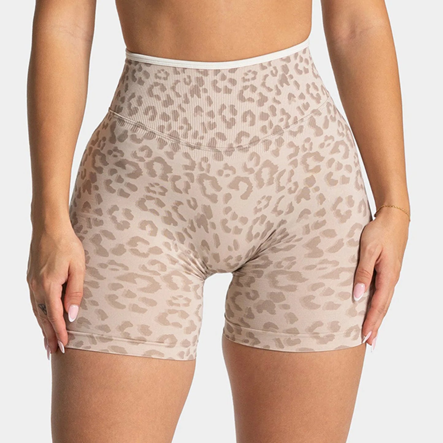Everwanted Leopard Print Yoga Set Racerback Sports Bra High Waisted Leggings