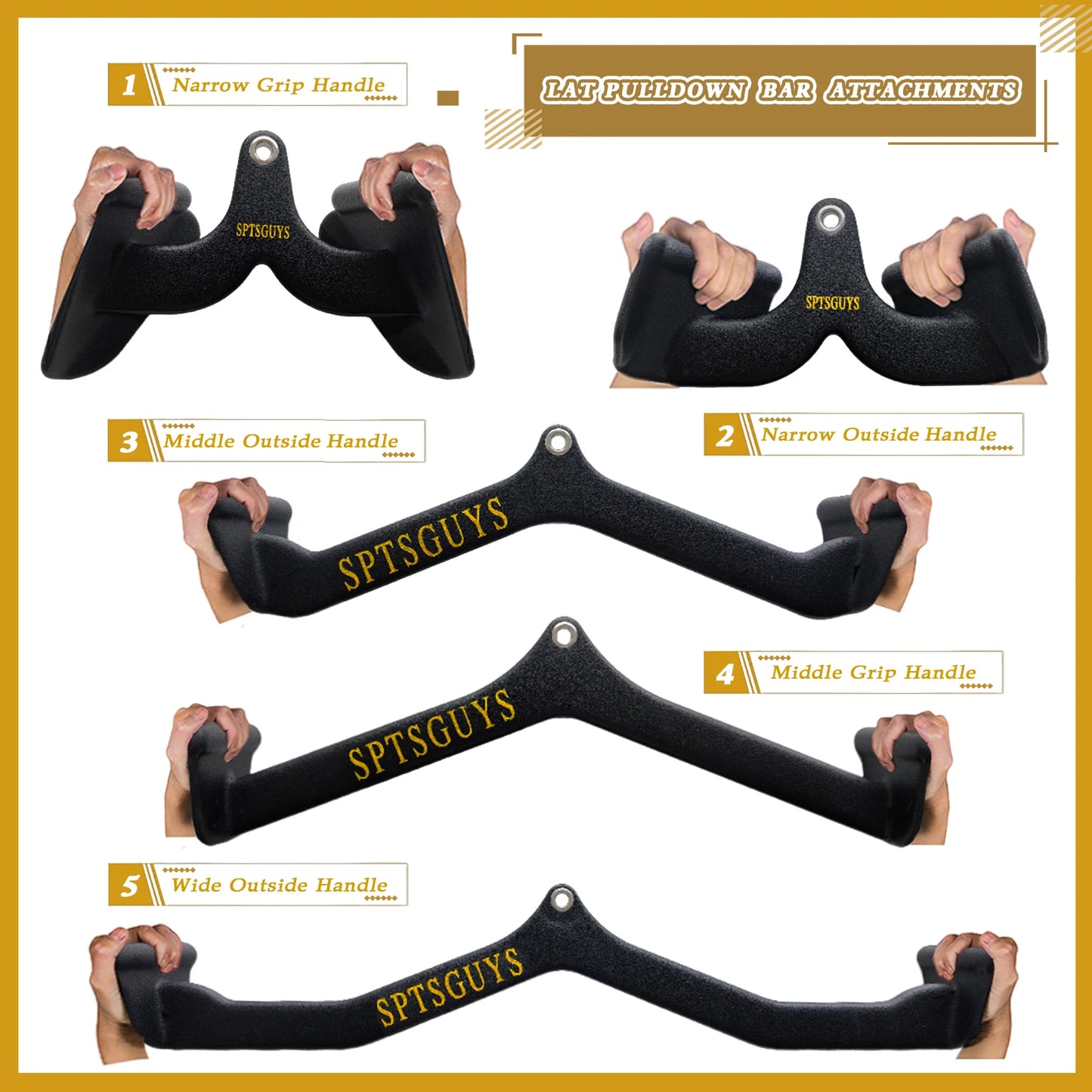 MARSAFIT Lat Pulldown Bar For Home Gym Cable Pulley System
