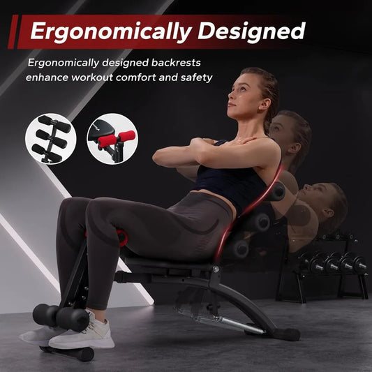 MERACH Ab Trainer Adjustable Home Gym Bench For Core Strength