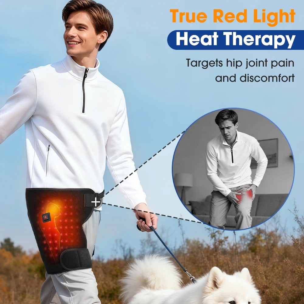 Hailicare USB Charging Heated Hip Support Brace Infrared 660nm