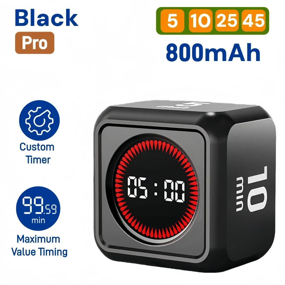 Pomodoro Timer LED Display Silent Eco Friendly Kitchen Timer