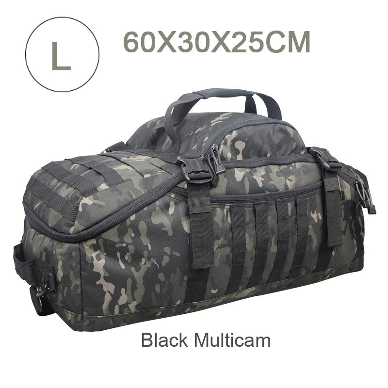 LQARMY 3 Way Duffle Bag With Backpack Crossbody Shoulder