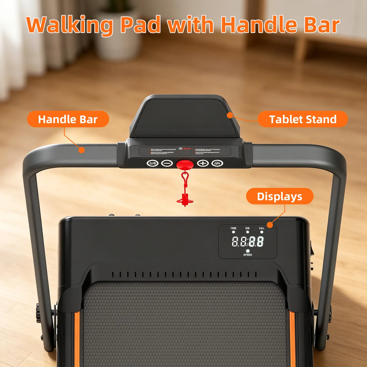 Foldable Electric Treadmill With Manual Incline For Quiet Home Workouts